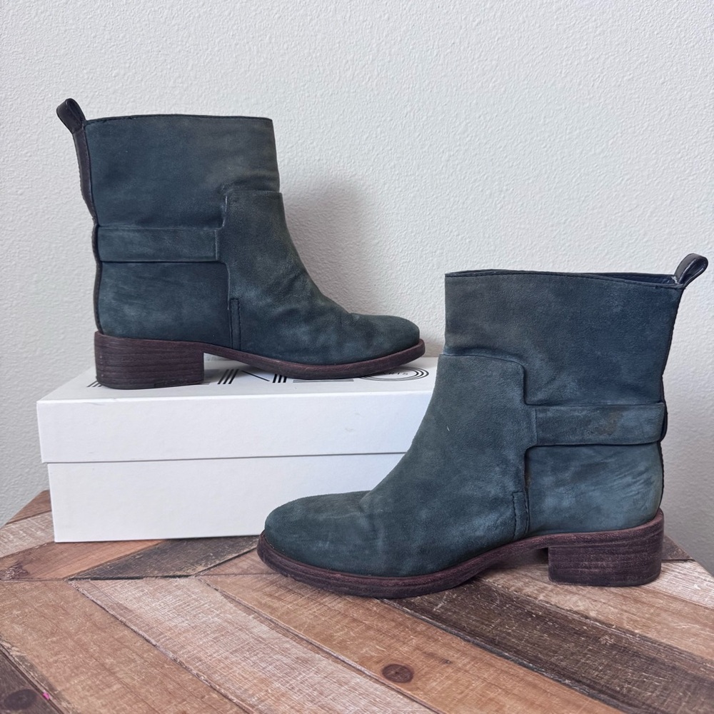 Tory Burch Riley Irish Charcoal Mid Height Boots - Picture 3 of 13